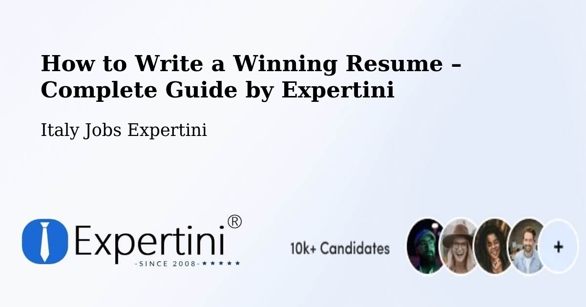 Resume Writing Guide for Job Seekers – Alberobello - Alberobello, Italy Jobs Expertini